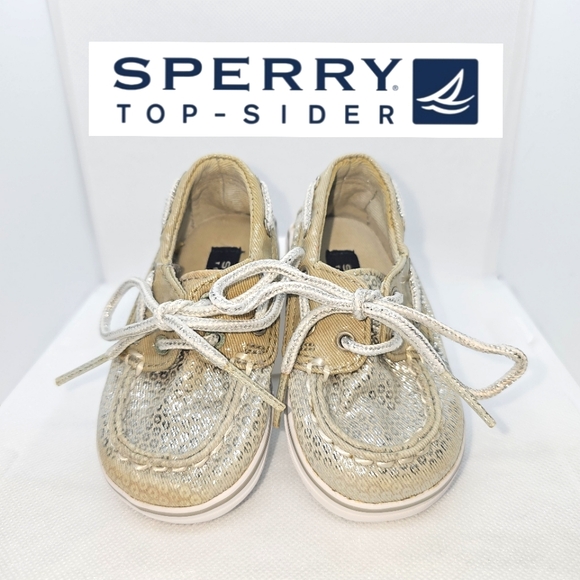 Sperry Top-Sider Bahama Crib Sz 2M Slip-on Silver Circle Print - Picture 2 of 13